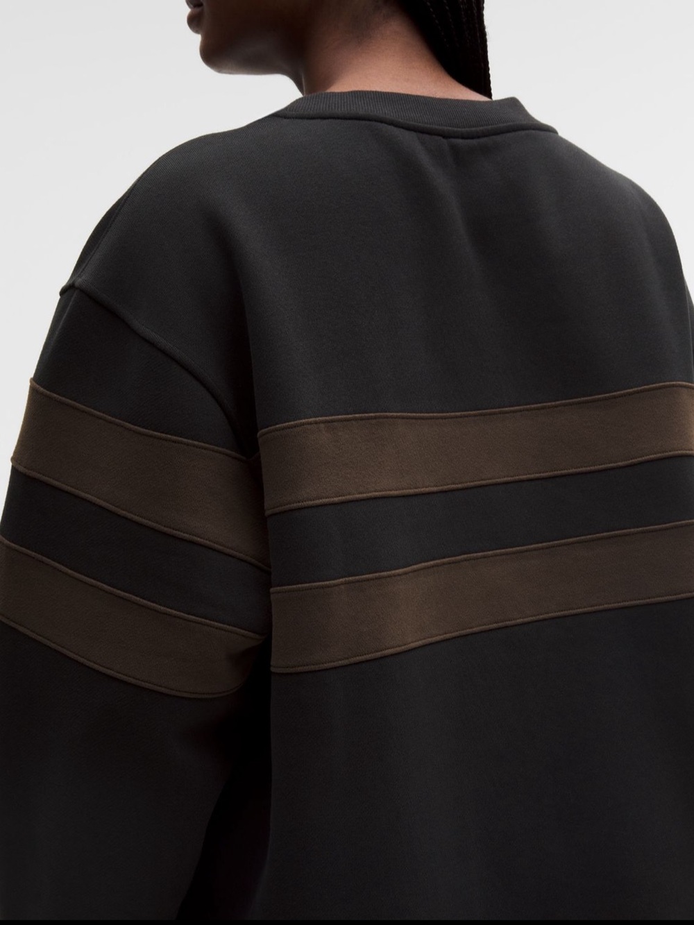 Lululemon Steady State Oversized Track Pant & Pullover - Black/ Walnut Stripe - Picture 7 of 12